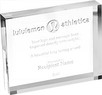 1 inch Thick Horizontal Clear Acrylic Block - 5x4 inch [ACB54H]