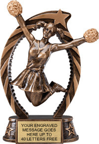 Cheer Star Flame Resin Trophy [RSF7-CH]