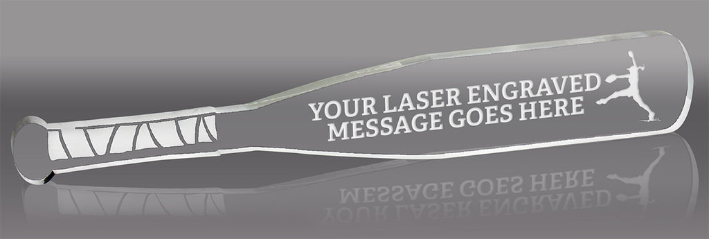 Acrylic Softball Bat Award - 18 inch [ABAT-SB-18-Q]