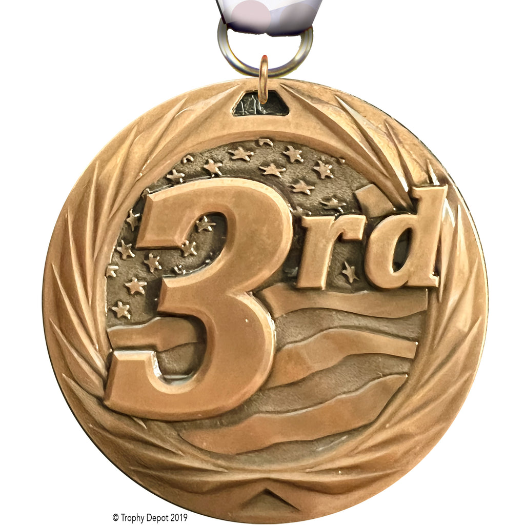 3rd 2.75 inch Blade 3D Diecast Medal [MBD2-3RD]