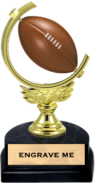 Football Trophy with Spinning Squeezable Ball [TSFB6-FB]