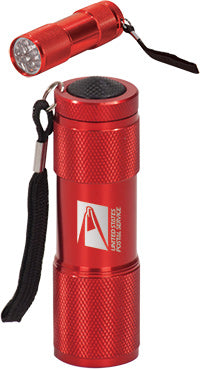 9 LED Flashlight Keychain- Red [FLSHLT141-RED]