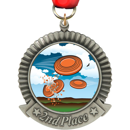 2nd Place 2.75" Ribbon Frame Insert Medal [MPRIB-2ND]