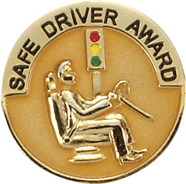 Safe Driver Award Enameled Round Pin [PCM-EMP-554]