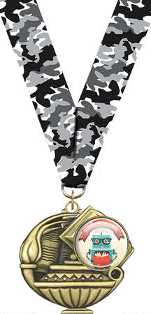 2" Reading Machine Insert Academic Medal [MAP2-i-RDM]