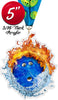 Bowling Fire & Water Colorix-M Acrylic Medal [MACR5-FW-BW-Q]