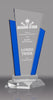 Crystal Marquee with Blue Uprights Award - 9 inch [CFN5-9-BL]