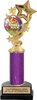 Color Insert Trophy w/ Column on Marble Tone Base [THSi10-C49]