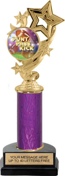 Color Insert Trophy w/ Column on Marble Tone Base [THSi10-C49]