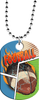 Football Comic Style Monster Dog Tag [DTXL-FB-CMC]