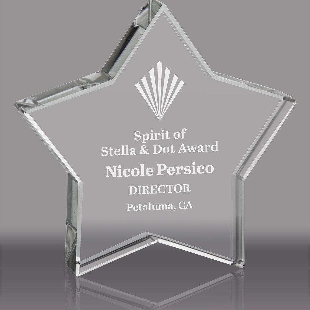 Mystical Crystal Star Awards - Engraved