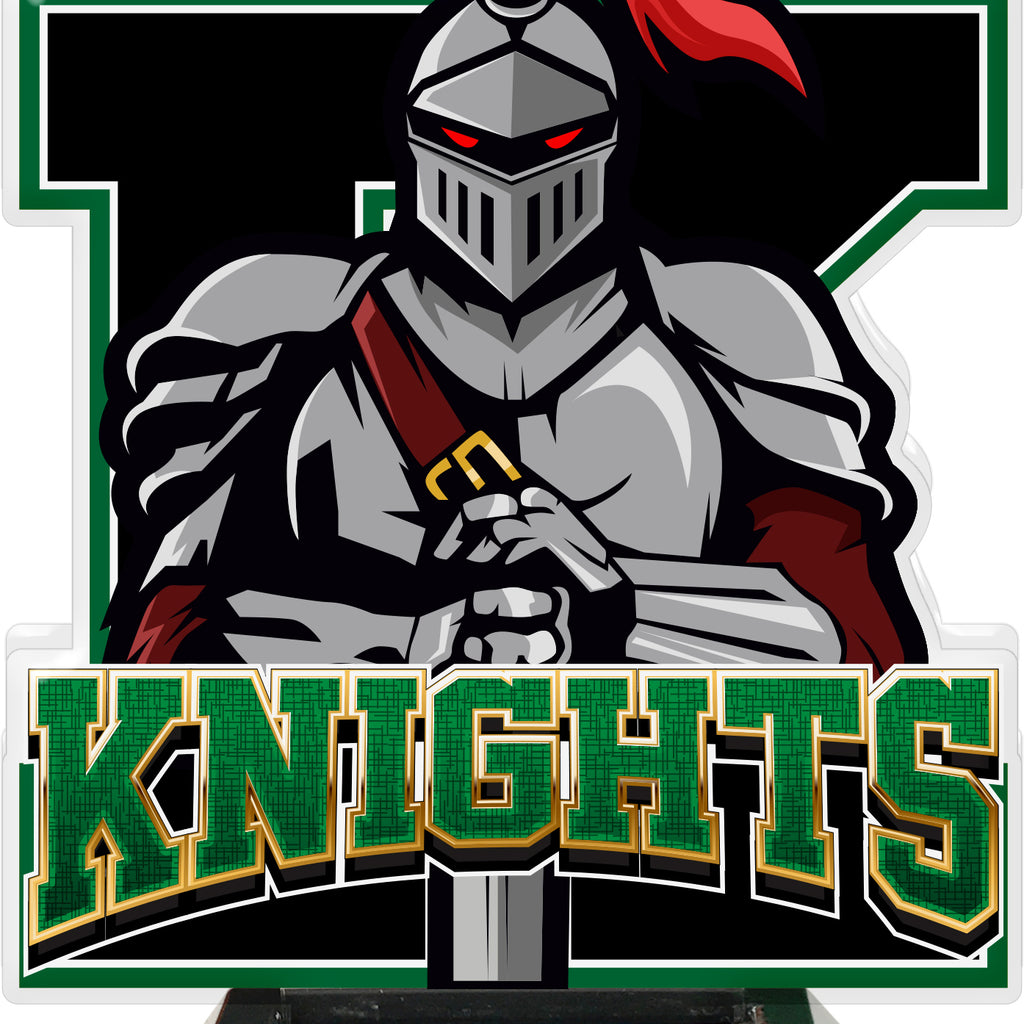 Knights Mascot Colorix-T Acrylic Trophies - Green