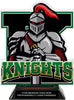 Knights Mascot Colorix-T Acrylic Trophy - 8.25 inch Green [TACR8-MSCT-KNGT-GRN-Q]