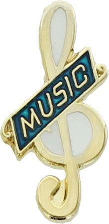 Music G Clef Enameled Pin [PCM-MC-CLF-85]