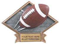 Football Dimensional Diamond Resin Trophies
