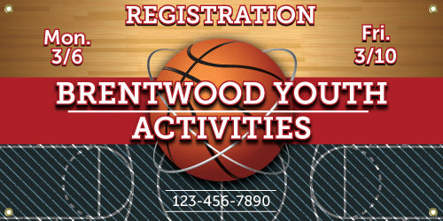 Vinyl Basketball Banners- Court