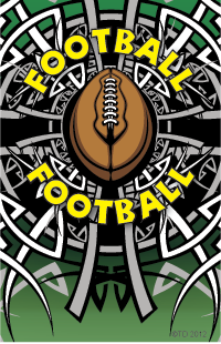 Football- Tribal Plaque Insert [BBP-2505]