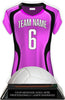 Volleyball Jersey Colorix-T Acrylic Trophy- Pink [TACR7-JSY-VB-PNK-Q]