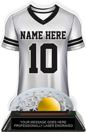 Lacrosse Male Jersey Colorix-T Acrylic Trophy- White [TACR7-JSY-LC-WHT-M-Q]