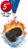 Hockey Fire & Water Colorix-M Acrylic Medal [MACR5-FW-HK-Q]