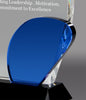 Crystal Flame Award with Blue Accent - 8.75 inch [CF36-8-BLU-X]