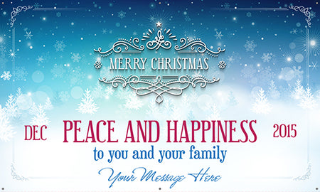 Christmas Vinyl Banner- Snowflakes [VB-CHTMS-SNF]