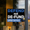 Defend Not De-Fund Flag Vinyl Sticker - 6 x 4.5 inch [STK-POL-BLM-DEFEND]