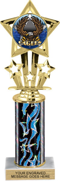 Shooting Star Color Insert Trophy w/ Column [Ti12-C10]