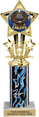 Shooting Star Color Insert Trophy w/ Column [Ti12-C10]