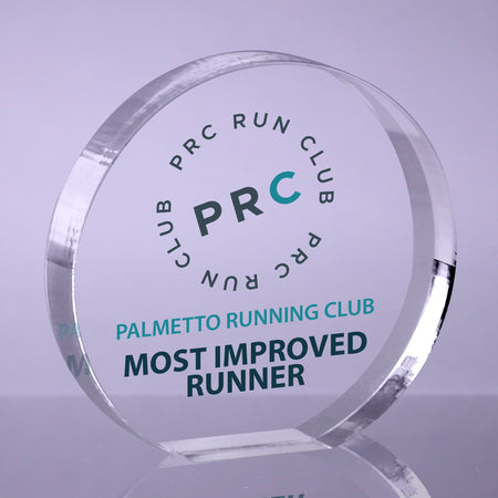 1 inch Thick Color Acrylic Orbit Award - 5 x 5.25 inch [A1ORB5-FC-Q]