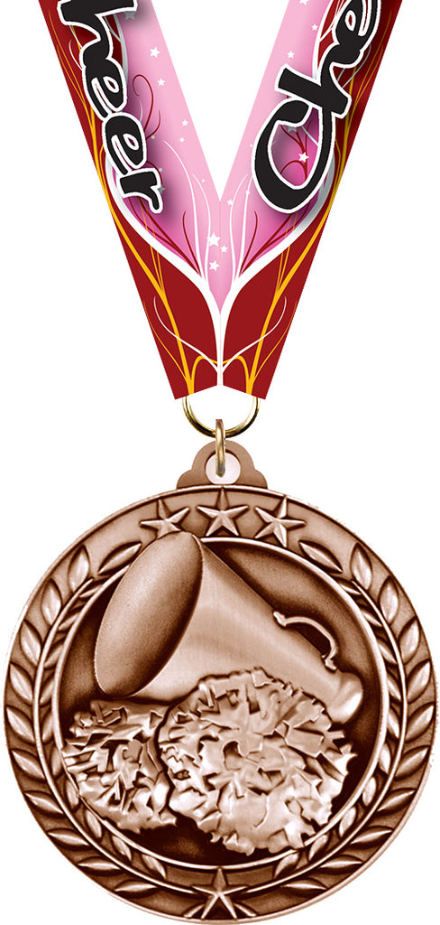 Cheer Dimensional Medal- Bronze [MSW2-CH-B]
