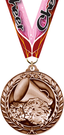 Cheer Dimensional Medal- Bronze [MSW2-CH-B]