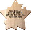 Custom Color-Engraving Combo Wood Medal- 5 inch [MXWC5]