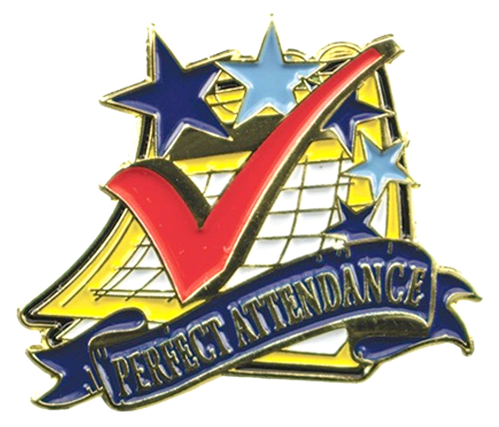 Perfect Attendance Academic Lapel Torch Pin [LPSE202]