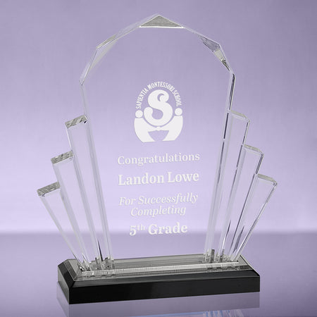 Faceted Impress Acrylic Award - Silver - 6x9 [AJF10-SLV-9]