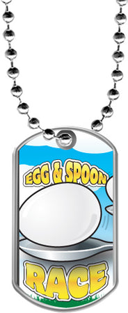 Egg & Spoon Race Dog Tags [DTLAM2-EGSPN]