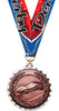 Pinewood Derby Diecast Medal with Diamond Cut Border- Bronze [MM2DC-PNWD-B]