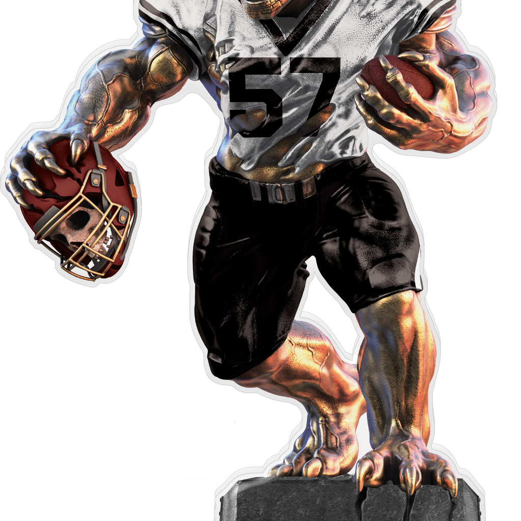 Beast Football Choose Your Number Acrylic Trophies - White