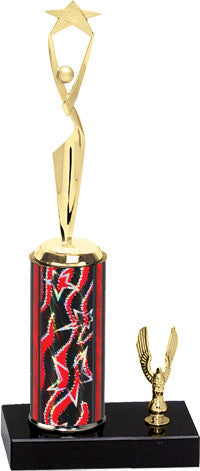 Single-Trim Trophies on Black Marble Bases (Gold)