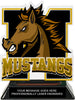 Mustangs Mascot Colorix-T Acrylic Trophy - 6.25 inch Gold [TACR6-MSCT-MSTG-GLD-Q]