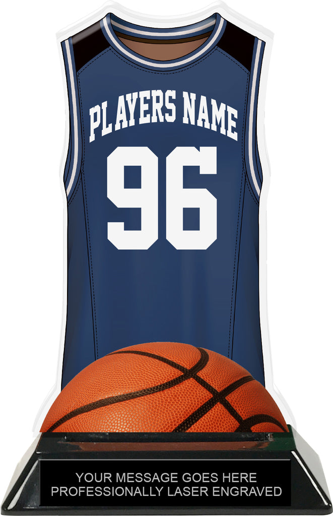 Basketball Jersey Colorix-T Acrylic Trophy - Navy [TACR7-JSY-BK-NVY-Q]