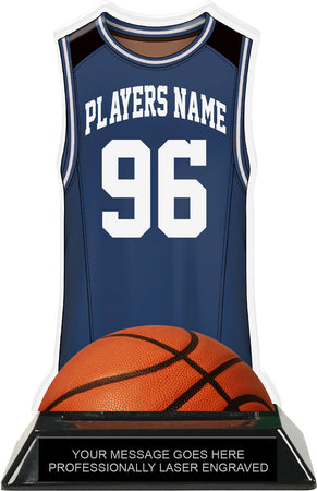 Basketball Jersey Colorix-T Acrylic Trophy - Navy [TACR7-JSY-BK-NVY-Q]