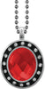 Ruby Gem Silver Charm [CSOV-16STN-STN-RED-S]
