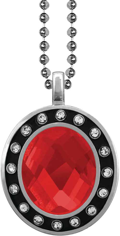 Ruby Gem Silver Charm [CSOV-16STN-STN-RED-S]