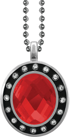 Ruby Gem Silver Charm [CSOV-16STN-STN-RED-S]