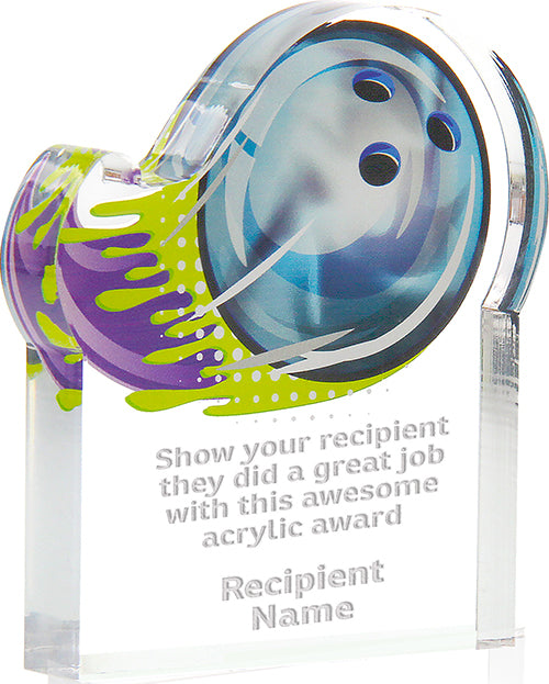 Bowling Splatters Acrylic Awards
