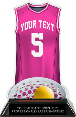 Lacrosse Female Jersey Colorix-T Acrylic Trophy- Pink [TACR7-JSY-LC-PNK-F-Q]