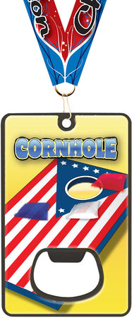 Bottle Opener with Magnetic Back- Cornhole [MCAROP-CRNHL-1006]