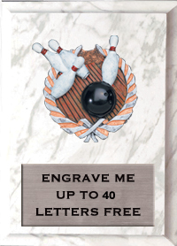 6"x8" Bowling Millennium Plaque [PMC68-BW]