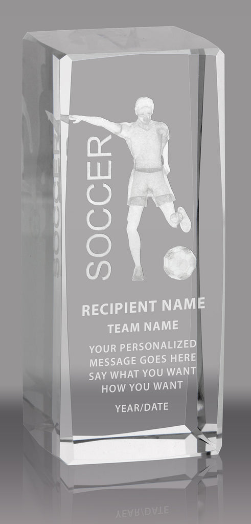 Soccer Male 3D Laser Sport Crystal [CMSPRT-SCM]